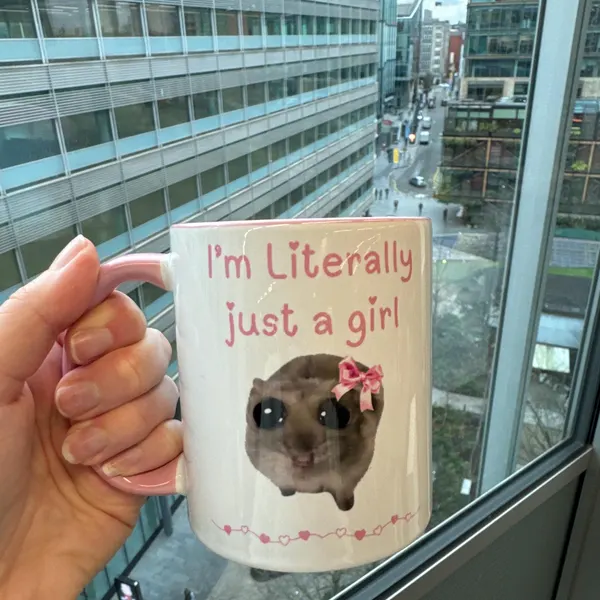 Customer photo of a personalised hamster mug from TheMugVault