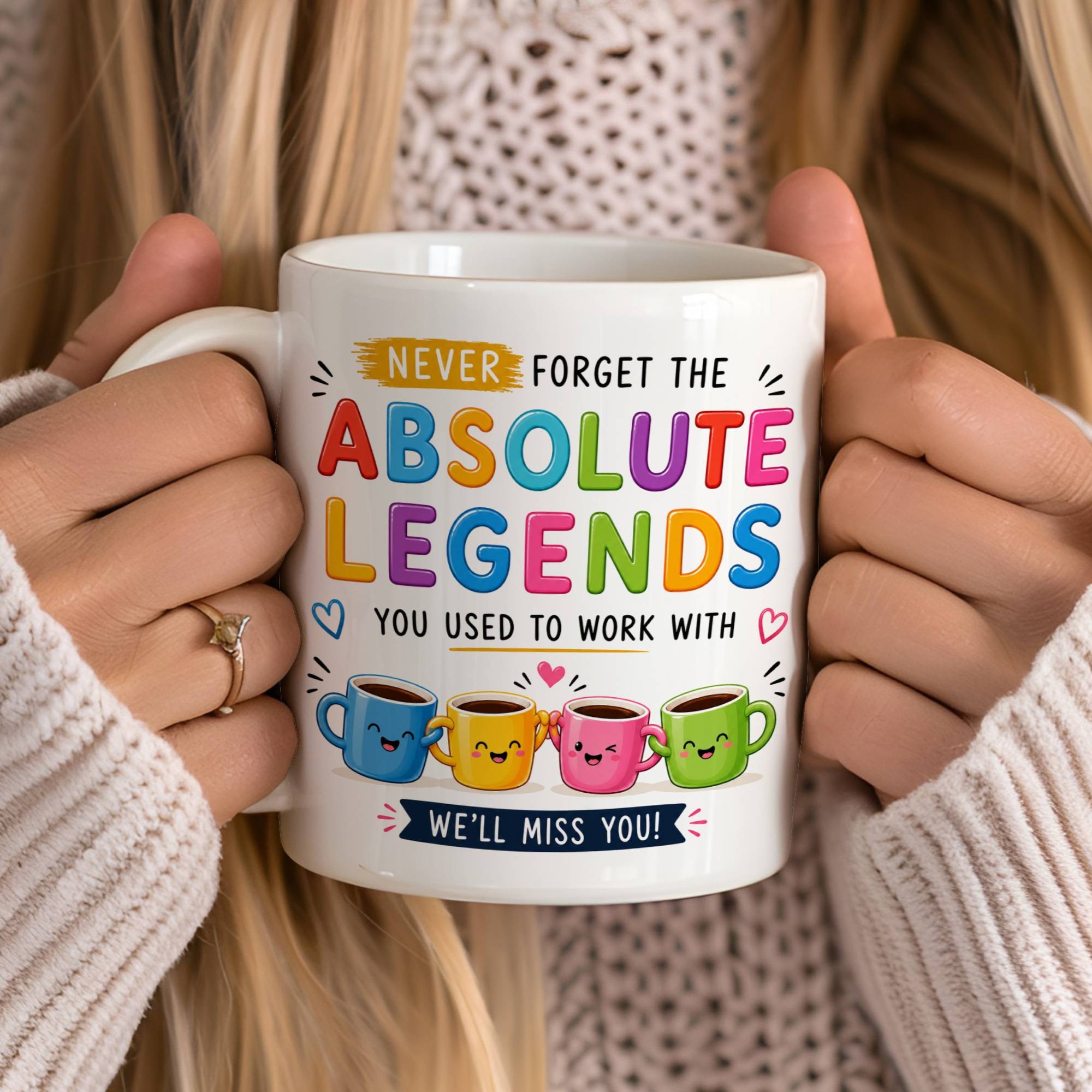 Absolute Legends leaving mug, personalised gift