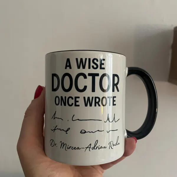 Customer photo of a personalised doctor mug from TheMugVault